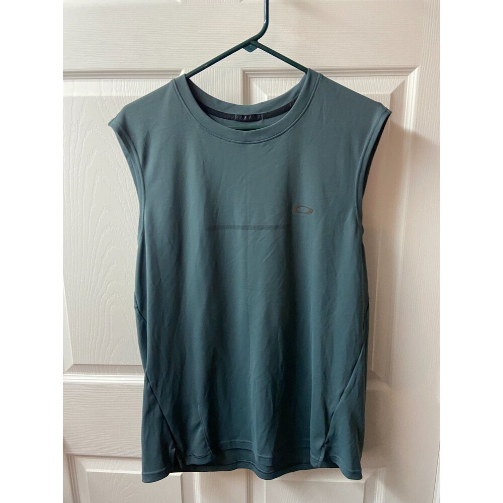 Oakley Singlet Mens Sleeveless Pullover Top Forest Green Size Lg Tagless Stretch